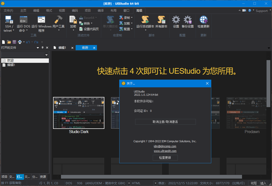 IDM UEStudio v23.0.0.41 中文破解绿色版